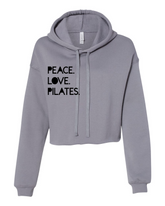 Peace Love Pilates Fleece Cropped Hoodie