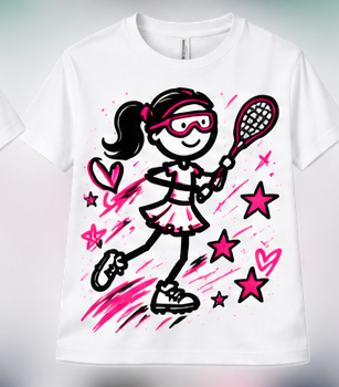Stickteez Girls Lacrosse Tee mockup