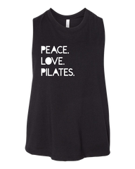 Peace Love Pilates Racerback Cropped Tank