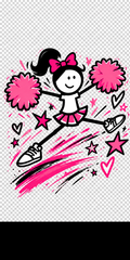 Stickteez Stick the Landing cheer graphic