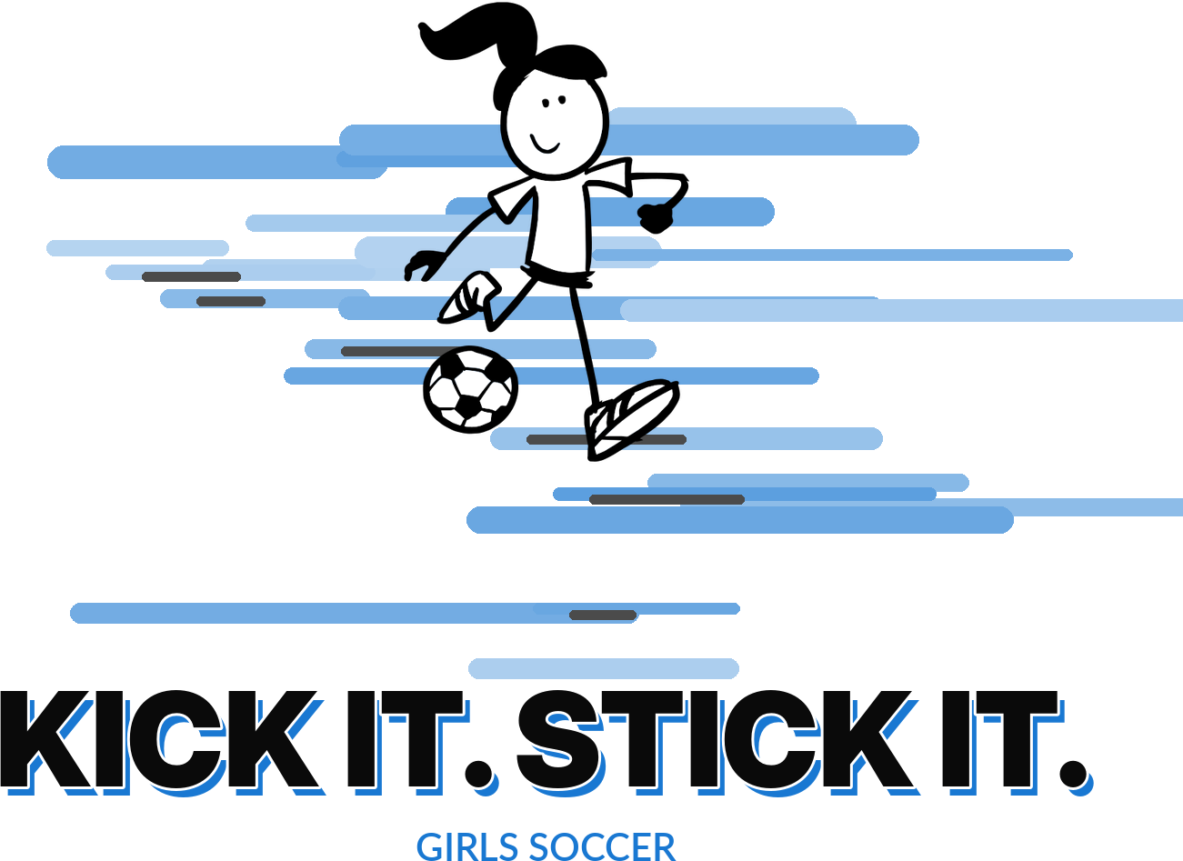 Stickteez girls soccer full front graphic