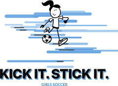 Stickteez girls soccer full front graphic