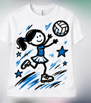 Stickteez Girls Volleyball Tee mockup