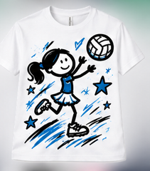 Stickteez Girls Volleyball Tee mockup