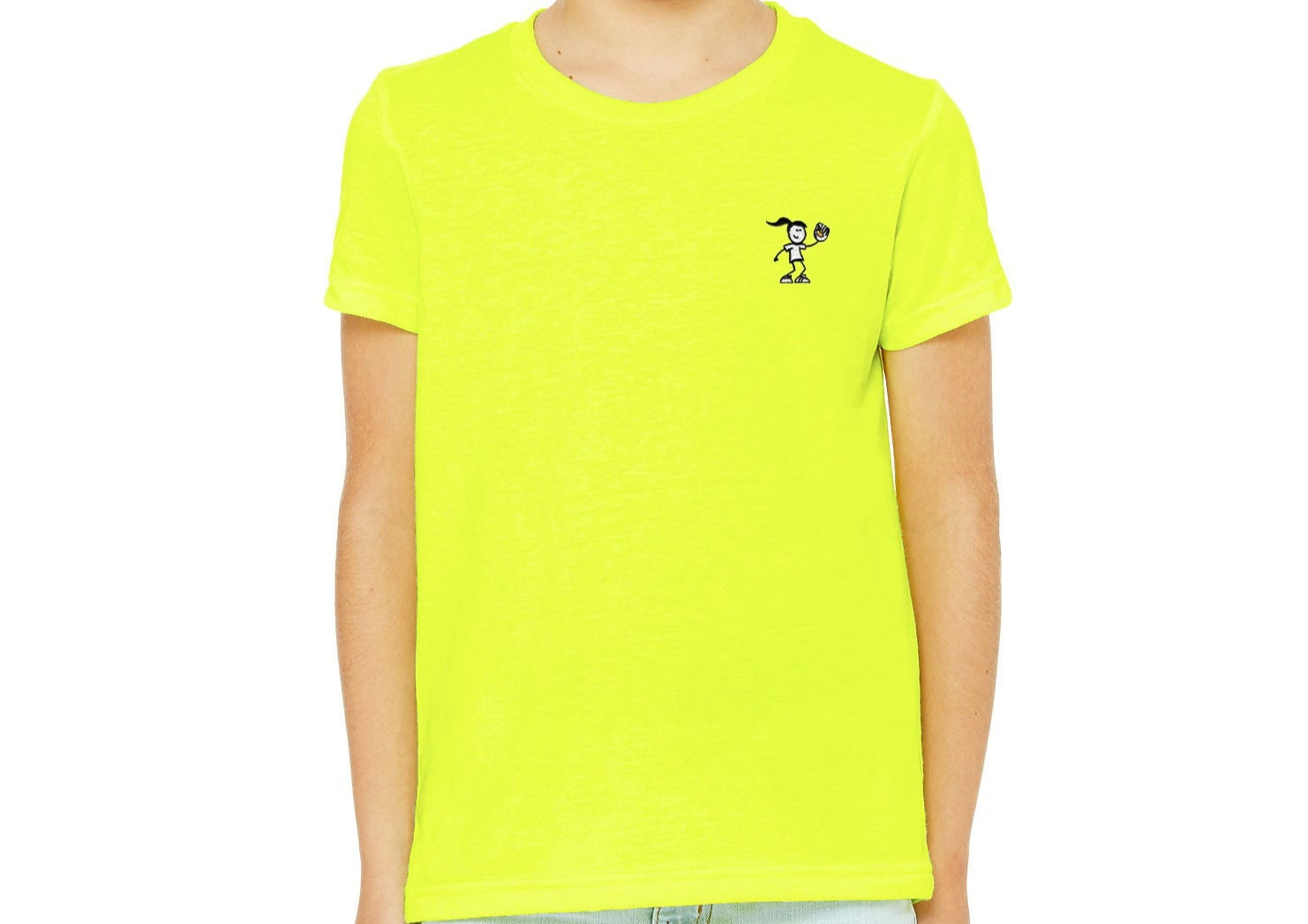 Girls Baseball Glove Crew Neck